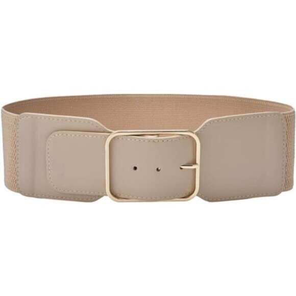Women's Wide Stretchy Belt 3 Inch khaki - Picture 1 of 5